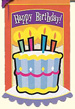 "Happy Birthday" Appliqued Breeze_Thru Decorative Flag at Will of the Wind