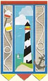 Lighthouse Appliqud  Breeze-Thru Flag at Will of the Wind