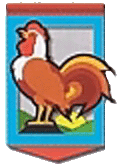 Rooster Mini Banner at Will of the Wind