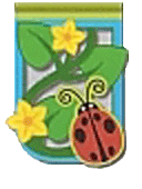 Delightful Ladybug Mini Banner at Will of the Wind