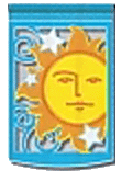 Celestial Sun Mini Banner at Will of the Wind