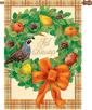 Fall Blessings House Flag - Beautiful printed and emboidery traditional Thanksgiving theme