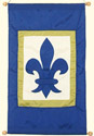 Fleur-de-Lis on blue background by Fawn and Lily Design Studio of California
