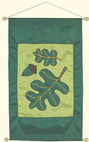 Oak Leaves and Acorn Small Banner by Fawn and Lily Design Studio of California