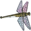 Metallic Gold Miniature Dragonfly Kite