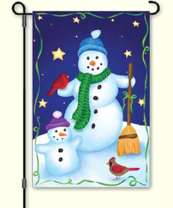 Snowman Garden Flag