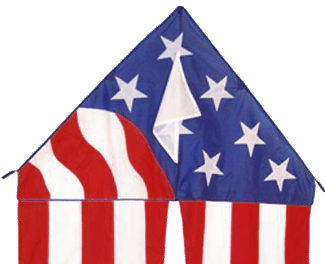 Patriotic Delta Kite with Long Flowing Tails
