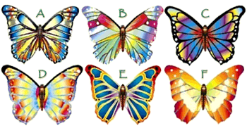 mini butterfly kites set of 6