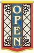 "Open Sign" Appliqud  Breeze_Thru Flag