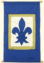 Fleur-de-Lis on blue background by Fawn and Lily Design Studio of California