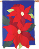 Poinsettia Appliqued House Flag