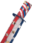 Shooting Stars Patriotic Appliqued Windsock