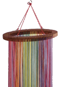 36" Oval String Rainbow Windsock