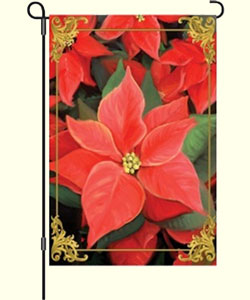 Elegant Poinsettias Garden Flag