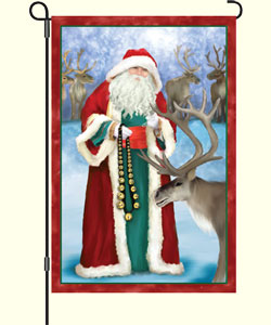 Father Christmas Garden Flag