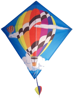 Hot Air Balloon Diamond Kite