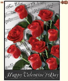 Love Song Valentine Decorative Flag