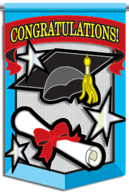 Graduation Breeze-Thru Decorative Flag