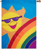 Sunny Rainbow House Banner Flag