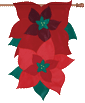 Pretty Poinsettias Holiday Flag