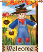 Harvest Scarecrow Decorative House Flag