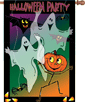 Ghosts Halloween Party Flag