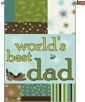 Best Dad Decorative House Flag