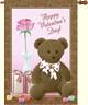 Valentine Bear Decorative Flag